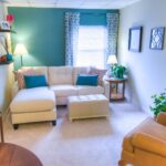 Bright and cozy senior apartment living room at Park Place