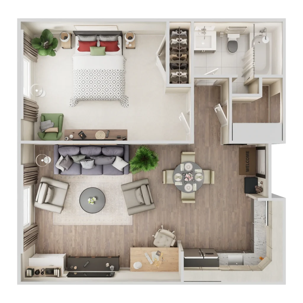 parkplace 1 bed 3d