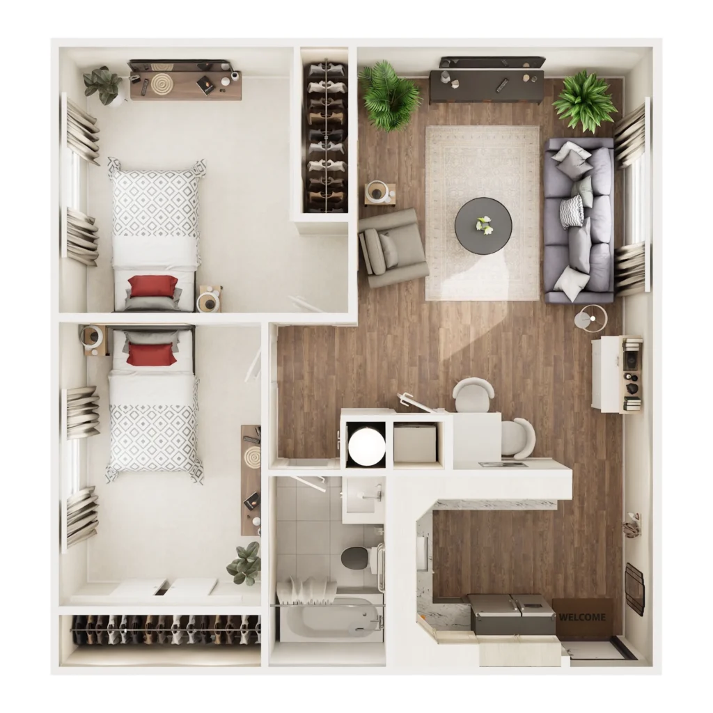 parkplace 2bed 2bath 3d